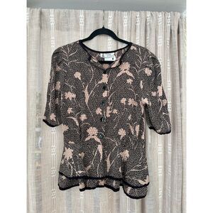 Orlean de Paris Vintage Peplum Blouse